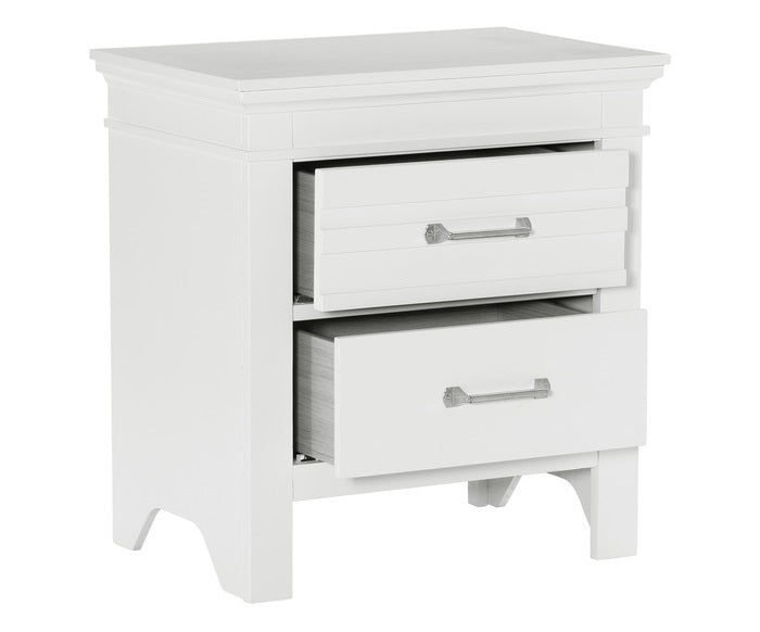 Homelegance 1675WH-4PC 4 pc Blaire white rustic finish wood queen bedroom set