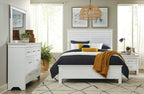 Homelegance 1675WH-4PC 4 pc Blaire white rustic finish wood queen bedroom set