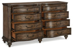 Homelegance 1682-4PC 4 pc Astoria grand heath court brown oak finish wood queen bedroom set