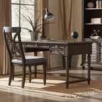 Homelegance 1689-16 Cardano driftwood charcoal wood finish office writing desk with drawers