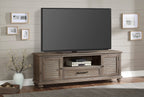 Homelegance 16890BR-72 Cardano driftwood light brown finish wood tv entertainment center tv stand