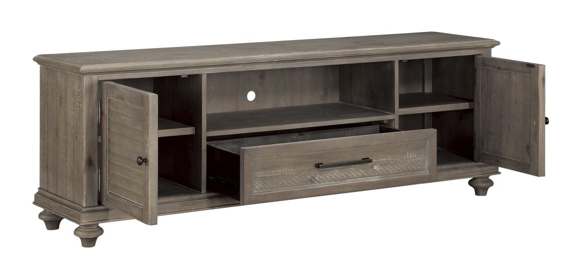 Homelegance 16890BR-72 Cardano driftwood light brown finish wood tv entertainment center tv stand