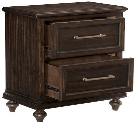 Homelegance 1689-4PC 4 pc Astoria grand Cardano driftwood charcoal finish wood queen bedroom set