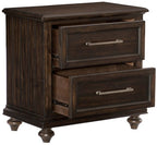 Homelegance 1689-4PC 4 pc Astoria grand Cardano driftwood charcoal finish wood queen bedroom set