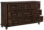 Homelegance 1689-4PC 4 pc Astoria grand Cardano driftwood charcoal finish wood queen bedroom set