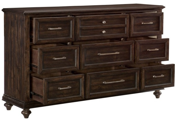 Homelegance 1689-4PC 4 pc Astoria grand Cardano driftwood charcoal finish wood queen bedroom set