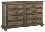 Homelegance 1693-4PC 4 pc Astoria grand rachelle weathered pecan finish wood queen bedroom set
