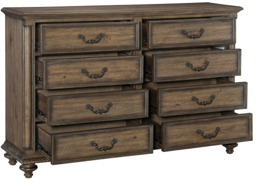 Homelegance 1693-4PC 4 pc Astoria grand rachelle weathered pecan finish wood queen bedroom set
