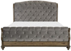 Homelegance 1693-4PC 4 pc Astoria grand rachelle weathered pecan finish wood queen bedroom set