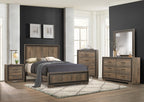 Homelegance 1695-4PC 4 pc Ellendale rustic mahogany and ebony finish wood queen bedroom set