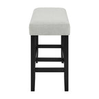 1718T-6PC 6 pc Marbel black wood finish faux marble top counter height dining table set with bench