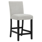 1718T-6PC 6 pc Marbel black wood finish faux marble top counter height dining table set with bench