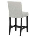 1718T-6PC 6 pc Marbel black wood finish faux marble top counter height dining table set with bench