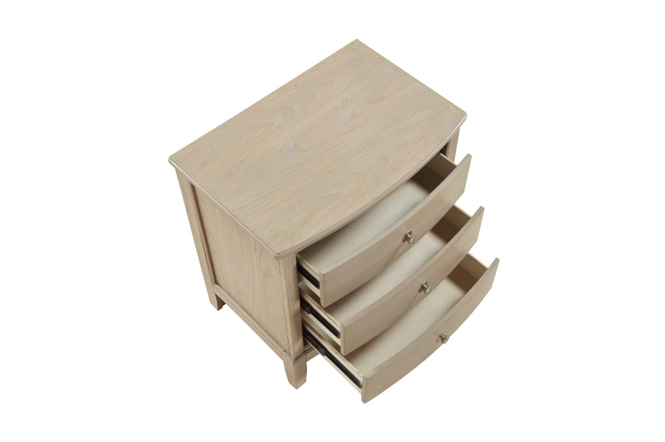 Homelegance 1730NB-4PC 4 pc Cotterill beige finish wood queen bedroom set with faux leather padded headboard