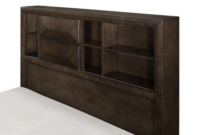 Homelegance 1753-4PC 4 pc Chesky warm espresso finish wood storage queen bedroom set