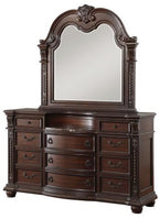 Homelegance 1757-4PC 4 pc Astoria grand Cavalier dark cherry finish wood ornate sleigh bedroom set