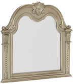 Homelegance 1757SV-4PC 4 pc Astoria grand Cavalier silver finish wood ornate sleigh bedroom set