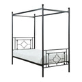 Homelegance 1758T Gracie oaks woodson black finish metal frame twin canopy bed