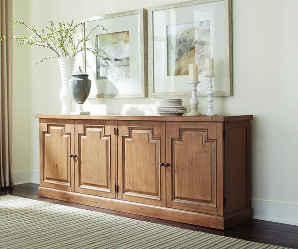 Coaster 180205 Wildon home varda florence rustic smoke finish wood server buffet cabinet