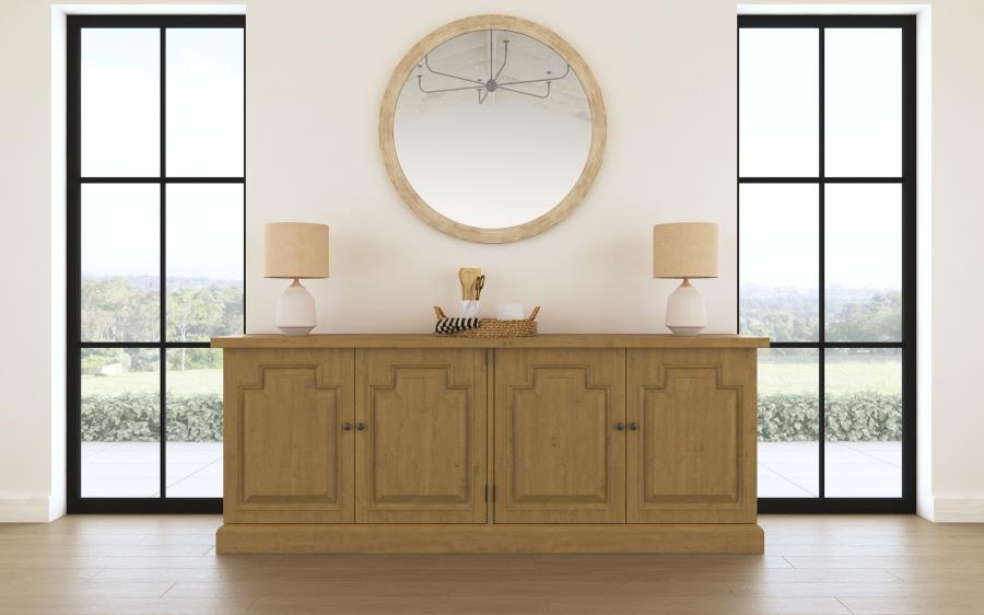 Coaster 180205 Wildon home varda florence rustic smoke finish wood server buffet cabinet