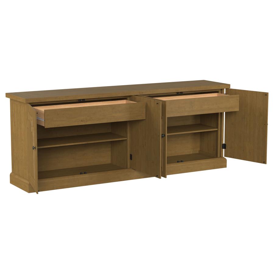 Coaster 180205 Wildon home varda florence rustic smoke finish wood server buffet cabinet