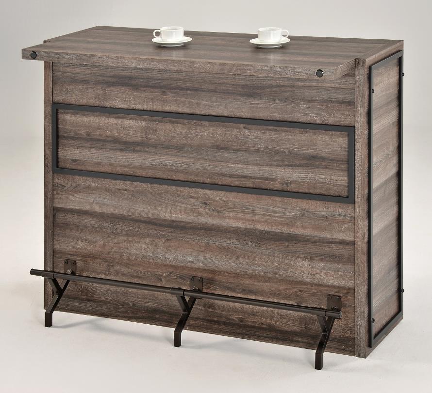 Coaster 182071 Williston forge ignacio home bar unit aged oak finish wood bar unit