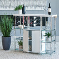 Coaster 182757 Williston forge ignacio home bar unit white finish wood and chrome bar unit