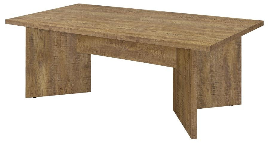 Coaster 183020-S7 7 pc Jamestown mango finish wood dining table set geometric base tufted back chairs