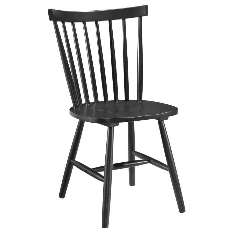 Coaster 183041-S7 7 pc Hollyoak walnut and black finish wood two tone farmhouse style dining table set