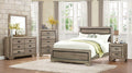 Homelegance 1904-4PC 4 pc Beechnut light elm finish wood paneled headboard bedroom set