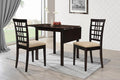 Coaster 190821 3 pc Charlton home pecoraro trevino kelso espresso finish wood cafe breakfast bistro drop leaf table set