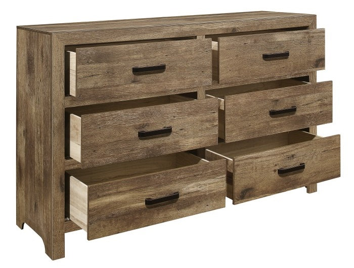 Homelegance 1910-4PC 4 pc Mandan weathered pine embossed finish wood queen bedroom set
