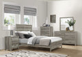 Homelegance 1910GY-4PC 4 pc Mandan weathered grey embossed finish wood queen bedroom set