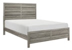 Homelegance 1910GY-4PC 4 pc Mandan weathered grey embossed finish wood queen bedroom set