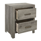 Homelegance 1910GY-4PC 4 pc Mandan weathered grey embossed finish wood queen bedroom set