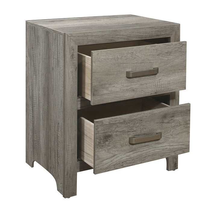 Homelegance 1910GY-4PC 4 pc Mandan weathered grey embossed finish wood queen bedroom set