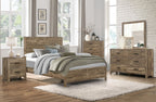Homelegance 1910-4PC 4 pc Mandan weathered pine embossed finish wood queen bedroom set