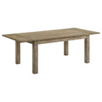 Coaster 192921-S6 6 pc Cardova vineyard oak finish wood grain look wood dining table set with bench
