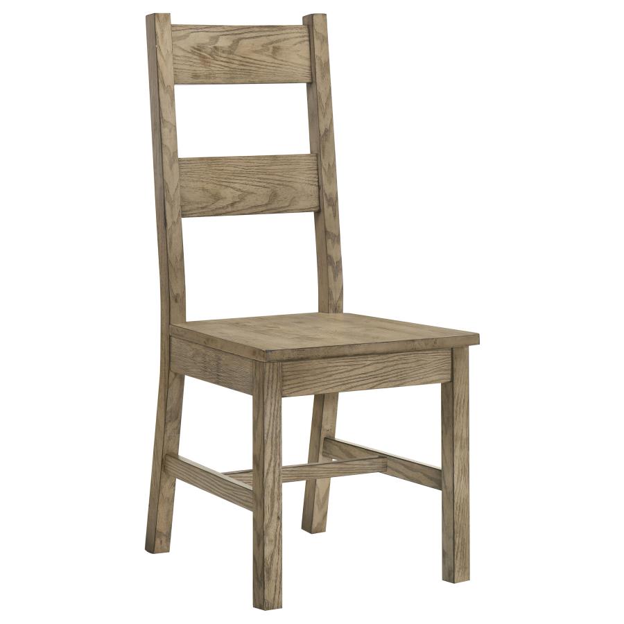 Coaster 192921-S6 6 pc Cardova vineyard oak finish wood grain look wood dining table set with bench