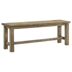 Coaster 192921-S6 6 pc Cardova vineyard oak finish wood grain look wood dining table set with bench