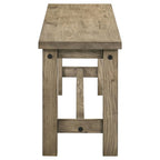 Coaster 192921-S6 6 pc Cardova vineyard oak finish wood grain look wood dining table set with bench