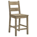 Coaster 192928-S5 5 pc Cardova vineyard oak finish wood grain look wood square counter height dining table set