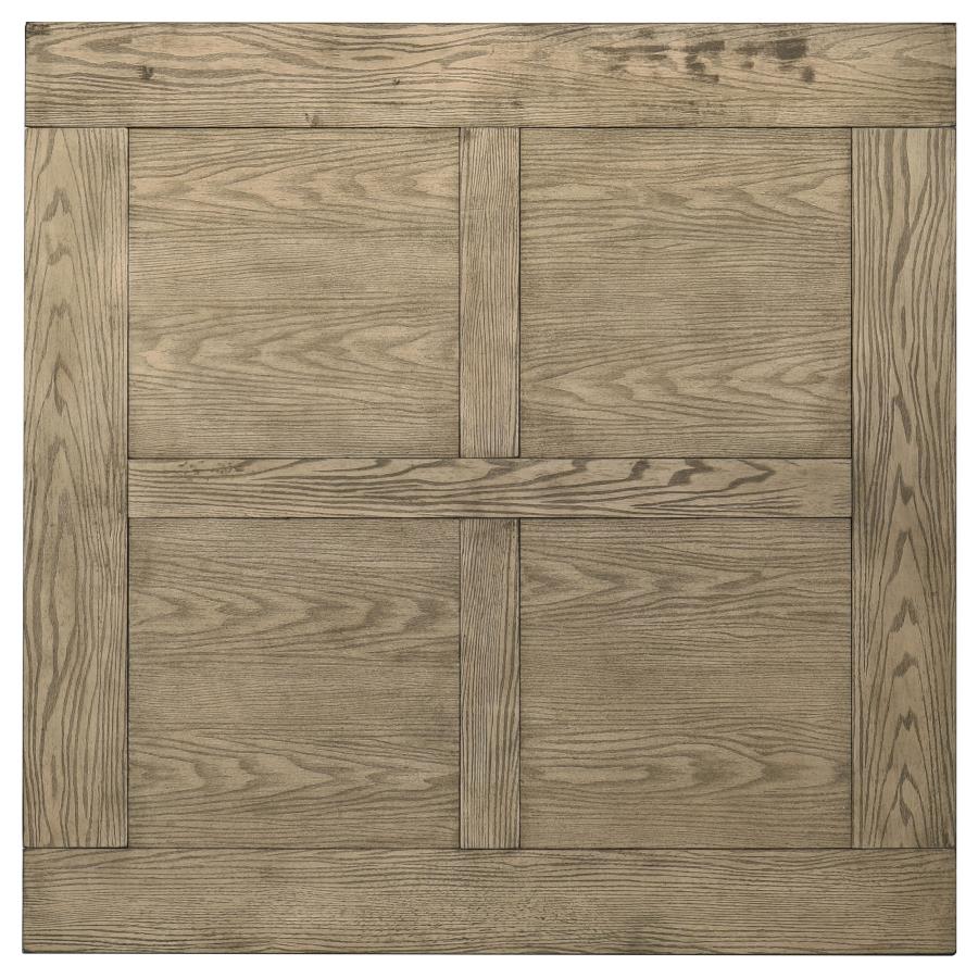 Coaster 192928-S5 5 pc Cardova vineyard oak finish wood grain look wood square counter height dining table set