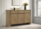 Adina Distressed Light Brown 3-Drawer 3-Door Sideboard Server – 193615