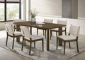Coaster 193661-S7  7 pc Ottowa brown finish wood dining table set wrapped back chair design