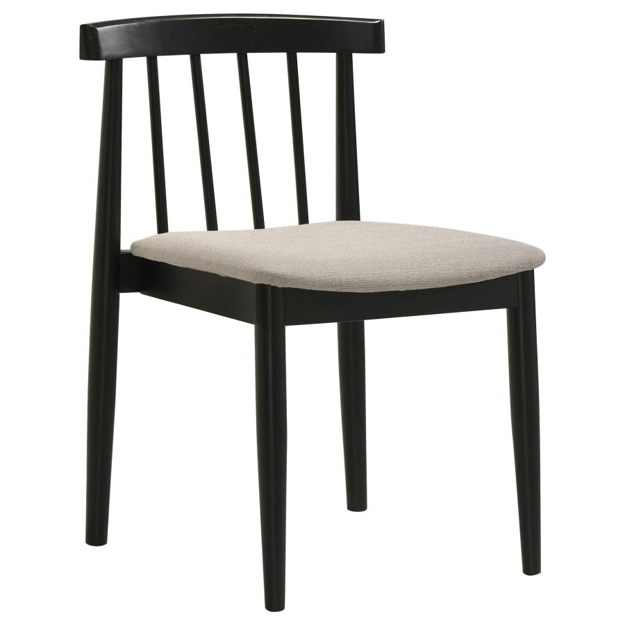Coaster Decker 5-Piece Round Black Dining Table Set with High Spindle-Back Windsor Chairs – 193930BLK-S5A