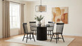Coaster Decker 5-Piece Round Black Dining Table Set with High Spindle-Back Windsor Chairs – 193930BLK-S5G
