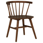 Coaster Decker 5-Piece Round Walnut Dining Table Set with Windsor Side Chairs – 193930WAL-S5F
