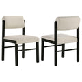 Coaster Kehoe Cream & Black Upholstered Dining Side Chair Set of 2 – 193932BLK