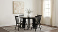 Coaster Strouse 5-Piece Round Black Pedestal Dining Table Set with Tall Spindle-Back Windsor Chairs – 193940BLK-S5G